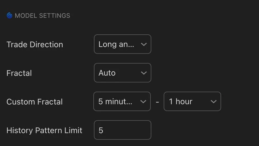 Entry Model Settings 1